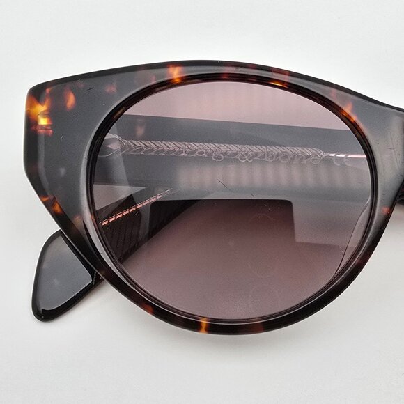 Rag & Bone RNB1012/S Dark Havana Frame Brown Gradient Flat Lens Sunglasses 49mm main image 6